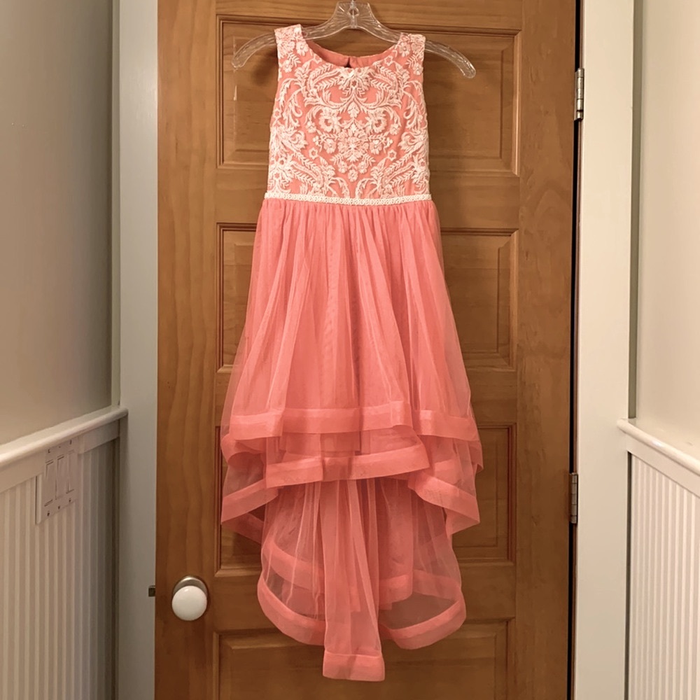 Formal hi-low hem girls dress